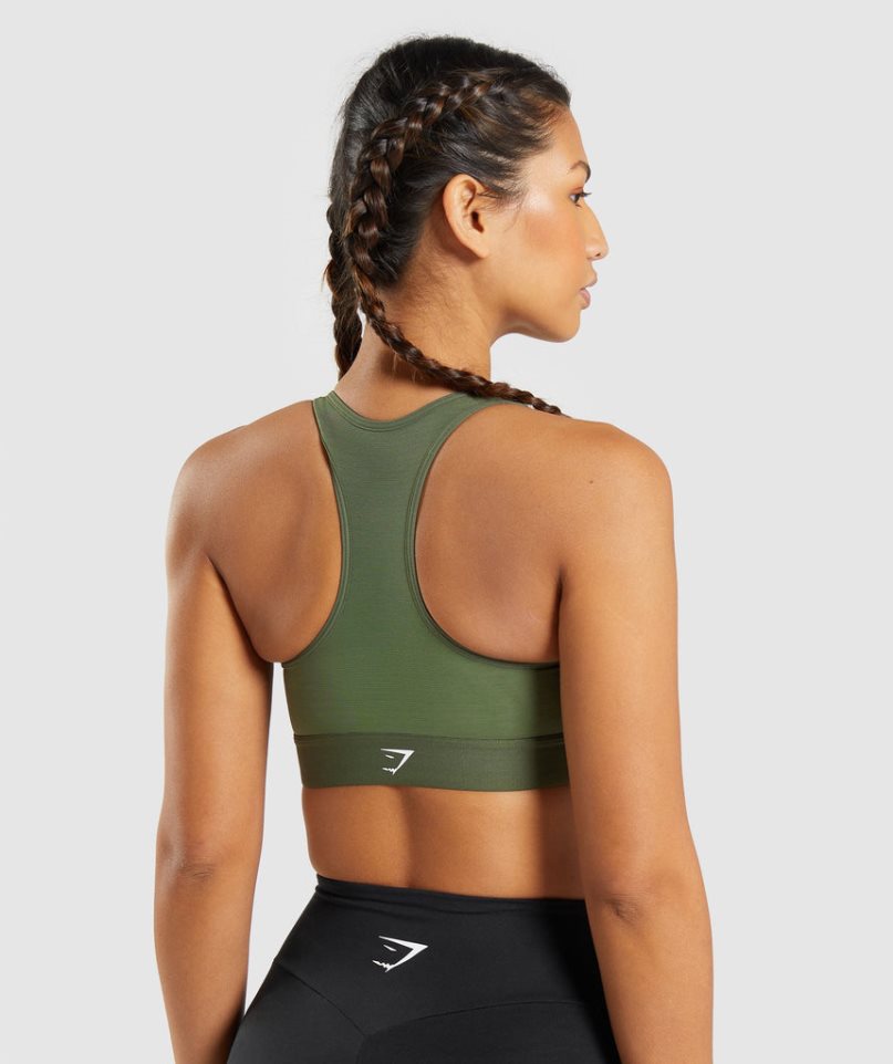 Women's Gymshark Lightweight High Support Sports Bra Olive | NZ 0FCQRM